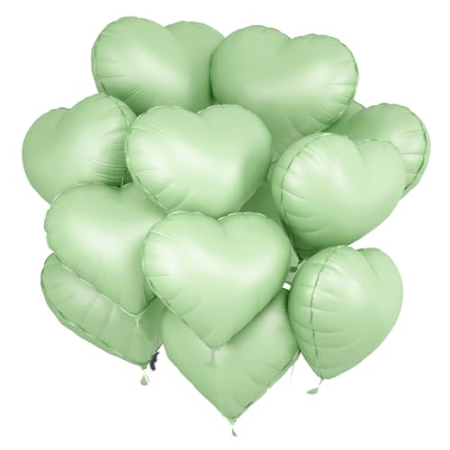 Herzluftballons Grün, 18 Zoll Herz Folienballon Grüne, Herzballons Hell Grün, Herz Luftballons Salbeigrün Hochzeit Helium Set, Ballons mit Herzform für Geburtstag,Valentinstag, Hochzeitsfeier Herzluftballons Grün, 18 Zoll Herz Folienballon Grüne, Herzballons Hell Grün, Herz Luftballons Salbeigrün Hochzeit Helium Set, Ballons mit Herzform für Geburtstag,Valentinstag, Hochzeitsfeier von Capaneus
