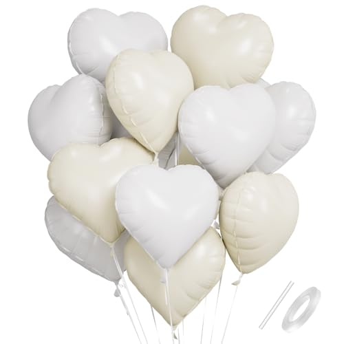 Herzluftballons Weiß Creme, 18 Zoll Cremeweiß Herz Folienballon, Weiß Creme Herzluftballons Hochzeit, Herzballons Helium, Herz Luftballon für Geburtstag Hochzeit Verlobung Anniversary Valentinstag Herzluftballons Weiß Creme, 18 Zoll Cremeweiß Herz Folienballon, Weiß Creme Herzluftballons Hochzeit, Herzballons Helium, Herz Luftballon für Geburtstag Hochzeit Verlobung Anniversary Valentinstag von Capaneus