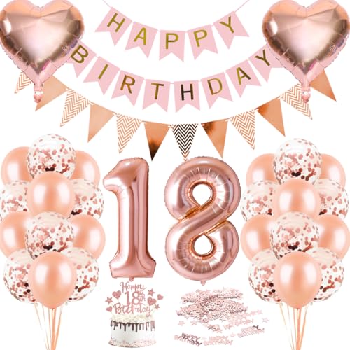 Luftballons 18. Geburtstagsdeko Rosegold, Deko 18. Geburtstag Mädchen, Ballons 18 Jahre, Riesen Folienballon Nummer 18, Happy Birthday Banner, Roségold Ballon 18 Jahre Deko zum Geburtstag Luftballons 18. Geburtstagsdeko Rosegold, Deko 18. Geburtstag Mädchen, Ballons 18 Jahre, Riesen Folienballon Nummer 18, Happy Birthday Banner, Roségold Ballon 18 Jahre Deko zum Geburtstag von Capaneus