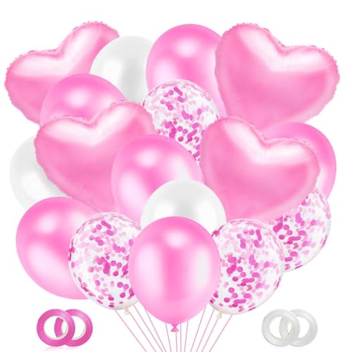 Luftballons Rosa, 50 Stück Pink Konfetti Luftballons Set, Rosa Herzförmiger Aluminiumfolienballon, Ballons Rosa Helium für Mädchen Geburtstag, Babyparty, Hochzeit, Geschäftstätigkeit Luftballons Rosa, 50 Stück Pink Konfetti Luftballons Set, Rosa Herzförmiger Aluminiumfolienballon, Ballons Rosa Helium für Mädchen Geburtstag, Babyparty, Hochzeit, Geschäftstätigkeit von Capaneus