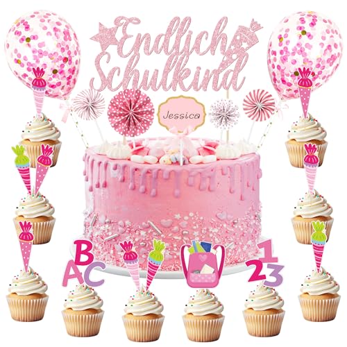 Tortendeko Cupcake Toppers,Deko Kuchen Toppers für Junge Mädchen Party Deko A1 von Capaneus