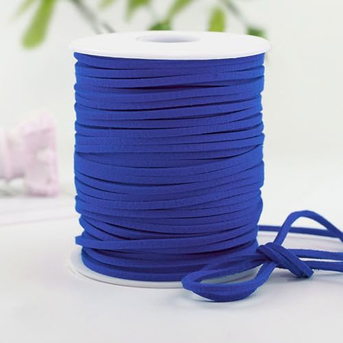 Capesaro Lederband, Lederschnur Veloursleder, Basteln Lederbänder, Wildlederschnur zum Basteln für DIY Armband Halskette Schmuck (Blau) von Capesaro