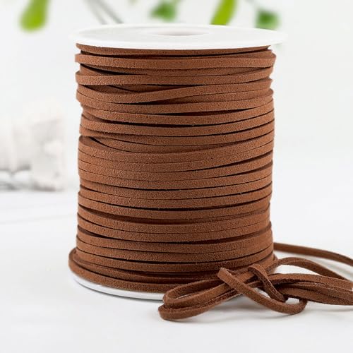 Capesaro Lederband, Lederschnur Veloursleder, Basteln Lederbänder, Wildlederschnur zum Basteln für DIY Armband Halskette Schmuck (Braun) von Capesaro