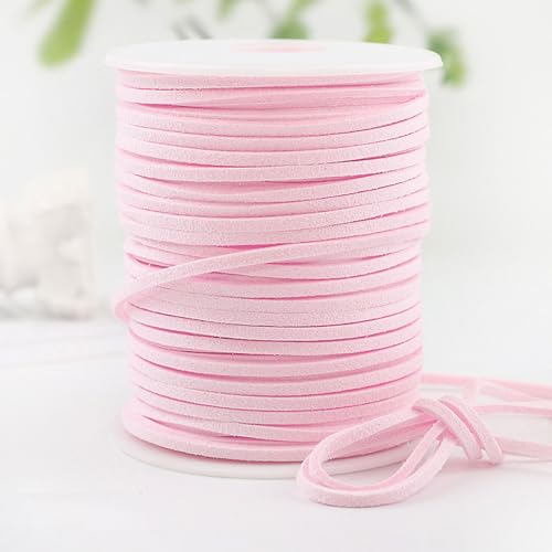 Capesaro Lederband, Lederschnur Veloursleder, Basteln Lederbänder, Wildlederschnur zum Basteln für DIY Armband Halskette Schmuck (Rosa) von Capesaro