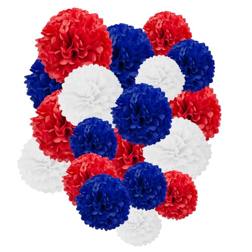 Capesaro rot weiß und blau Tissue Papier Pom Poms, 15PCS Tissue Papier Blumen für oder 4. Juli patriotische Graduierung Geburtstag Hochzeit nautischen Baseball Thema Party Dekoration Capesaro rot weiß und blau Tissue Papier Pom Poms, 15PCS Tissue Papier Blumen für oder 4. Juli patriotische Graduierung Geburtstag Hochzeit nautischen Baseball Thema Party Dekoration von Capesaro