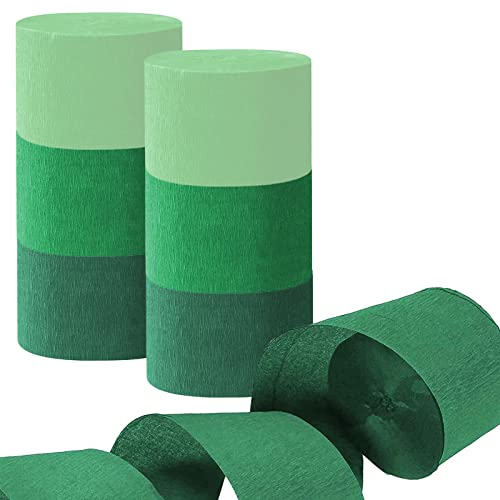 Krepppapier 6 Rollen 150 m, Kreppband Satz von grün Creppapier, Krepp Papier für Maibaum Bänder Partydekorationen, für Hochzeit Geburtstags Party Feier Luftschlangen Dekoration (4,5 cm x 25 m/Rolle) Krepppapier 6 Rollen 150 m, Kreppband Satz von grün Creppapier, Krepp Papier für Maibaum Bänder Partydekorationen, für Hochzeit Geburtstags Party Feier Luftschlangen Dekoration (4,5 cm x 25 m/Rolle) von Capesaro