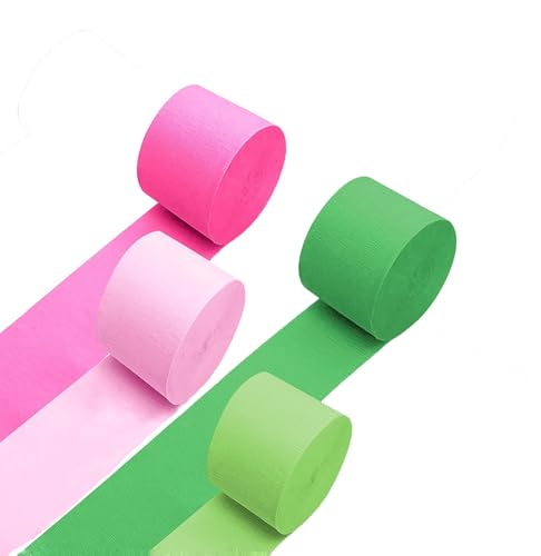 Krepppapier-Luftschlangen in Rosa und Grün, 8 Rollen, Party-Luftschlangen für Geburtstagsparty-Dekorationen Krepppapier-Luftschlangen in Rosa und Grün, 8 Rollen, Party-Luftschlangen für Geburtstagsparty-Dekorationen von Capesaro