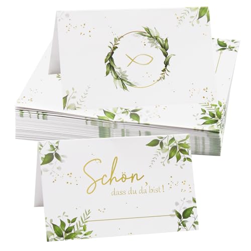 50 Stück Tischkarten Hochzeit, Tischkarten Geburtstag, Kommunion Platzkarten, Namenskarten Blanko Tischdeko, Platzkarten Tischkarten für Hochzeit Geburtstag Konfirmation Kommunion Taufe Feier(A) von Capgoost