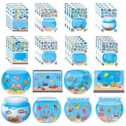 Meerestier Aufkleber, 32 Blatt Meerestiere Sticker Set, Wassertiere Aufkleber Sommer Sticker, DIY Unterwasserwelt Selbstklebend Tiere Sticker, Meereslebewesen Ozean Fisch Aufkleber für Kinder Meerestier Aufkleber, 32 Blatt Meerestiere Sticker Set, Wassertiere Aufkleber Sommer Sticker, DIY Unterwasserwelt Selbstklebend Tiere Sticker, Meereslebewesen Ozean Fisch Aufkleber für Kinder von Capgoost