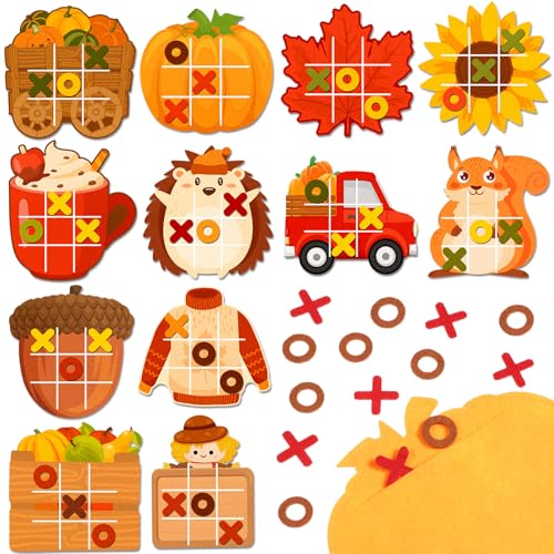 Capoda 24 Stück Herbst Party Favors Kürbis Ahorn Strategisches Brettspiel Herbst Thanksgiving Schreibtisch Spiel Spielzeug für Herbst Ernte Goody Bag Stuffers Herbst Geburtstag Party Geschenk von Capoda