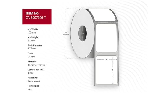 Capture Adressrollen Label 102 x 64 mm Kern 25 mm von Capture