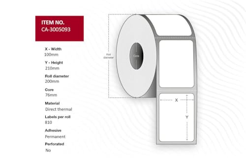 Capture Label 100 Lenkrollen, 210 mm, Core 76 mm, von Capture