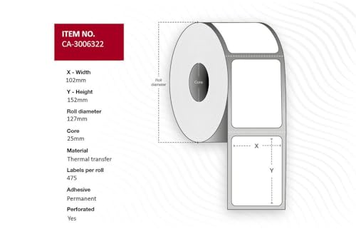 Capture Label 102 x 152 mm Adressenrollen, Kern 25 mm von Capture