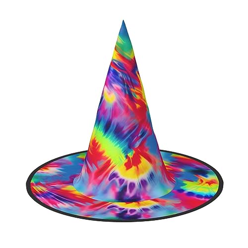 Tie Dye Muster Einzigartige Halloween Hut - Oxford Tuch Material, Perfekt für Partys und Kostümveranstaltungen von CarXs