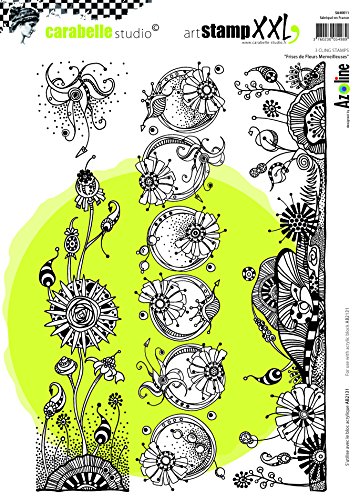 Carabelle Studio Cling Stempel XXL-Wonderful Flowers Frieze, Rubber, White transparent, 19 x 27.5 x 0.5 cm von Carabelle Studio