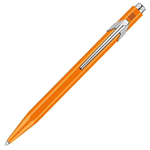 Caran d'Ache 849.53 - Kugelschreiber 849 POPLINE - Fluo Orange mit Etui, 1 Stück (1er Pack) von Caran d'Ache