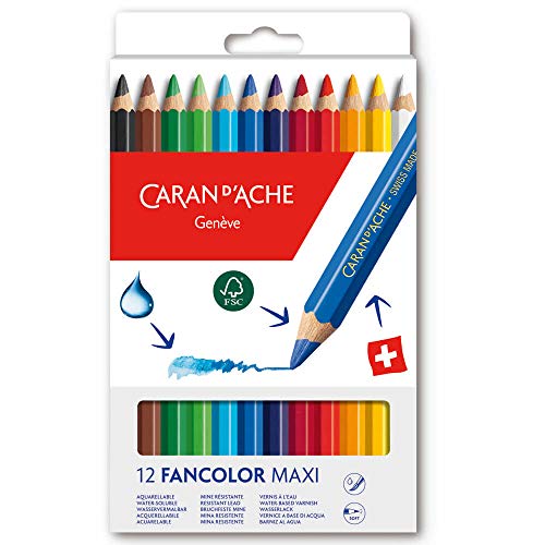 Caran d´Ache 0498.712 Classic Fibralo Filzstifte Sortiment mit 12 Farben von Caran d'Ache