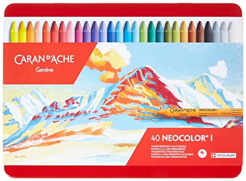 Caran d´Ache 7000.340 Classic Neocolor Kreiden Sortiment Farben, Multi, 40 Stück (1er Pack) von Caran d'Ache