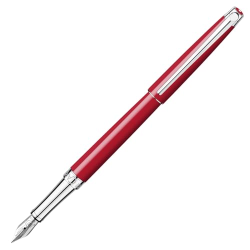 Caran d'Ache D'Ache Leman Slim Red Füllfederhalter (fein), Rot, 1 Stück (1er Pack) von Caran d'Ache