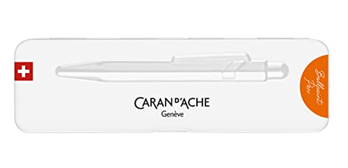 Caran d'Ache Kugelschreiber 849 Colormat-x in der Farbe Orange mit Etui, 0849.776, 1 Stück (1er Pack) von Caran d'Ache