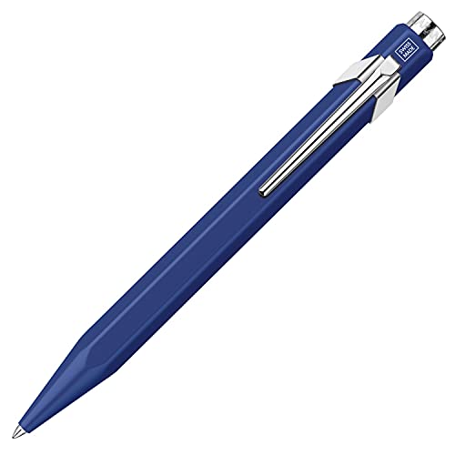 Caran d'Ache Kugelschreiber 849 Popline mit Etui Blau lackiert Strichstärke: M, Schriftfarbe: Blau, Länge: 12,5 cm, 0846.659 von Caran d'Ache