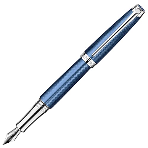 Caran d'Ache Leman Füllfederhalter in der Farbe: Grand Bleu, versilbert/rhodiniert, Federgröße: B, Maße: 18.4 x 8 x 4 cm, 4799.178 Caran d'Ache Leman Füllfederhalter in der Farbe: Grand Bleu, versilbert/rhodiniert, Federgröße: B, Maße: 18.4 x 8 x 4 cm, 4799.178 von Caran d'Ache