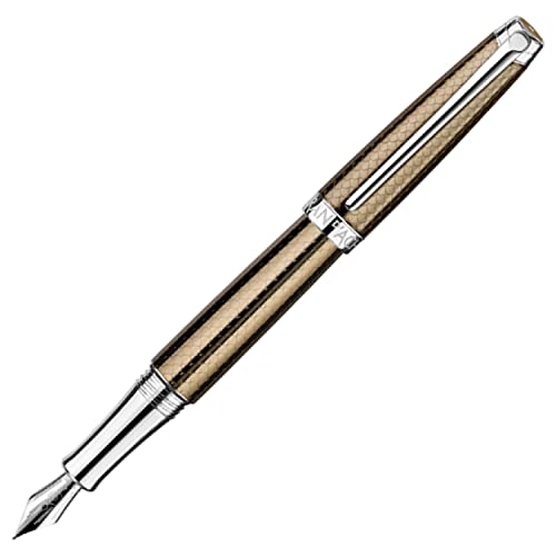 Caran d'Ache Léman Kaviar Füllfederhalter versilbert rhodiniert in der Farbe: Bernstein-Bronzeton, Feder: 18 Karat Gold, Länge: 12,5cm, Federstärke: B, 4799.507 Caran d'Ache Léman Kaviar Füllfederhalter versilbert rhodiniert in der Farbe: Bernstein-Bronzeton, Feder: 18 Karat Gold, Länge: 12,5cm, Federstärke: B, 4799.507 von Caran d'Ache