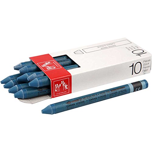 Caran d'Ache NEOCOLOR II 180 MALACHITGRÜN/Malachite Green (7500.180) / Pastelle 10 Stück (1er Pack)/ aus Wasservermalbarem Wachs/Für Papier Karton Glas Holz Leder Stoff Stein von Caran d'Ache
