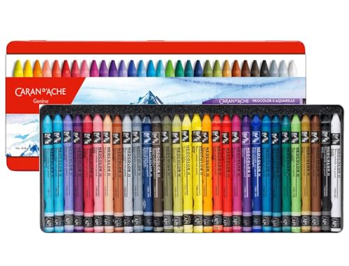 Caran d'Ache Neocolor II Aquarell-Wachsmalstifte, 30 Stück und 1 Umschläge von Caran d'Ache