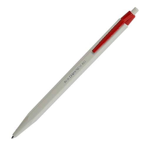 Caran d'Ache d´Ache 825 ECO Kugelschreiber Kunstharz/Edelstahl Rot-Weiß, Schriftfarbe Rot, 0825.070, Mehrfarbig, 12cm von Caran d'Ache