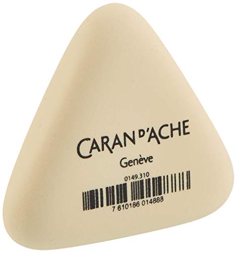 Caran d'Ache d´Ache Radiergummi Dreieckig Beige ohne Weichmacher, Größe: ca. 2,5cm, 6707.350, 149.310 von Caran d'Ache