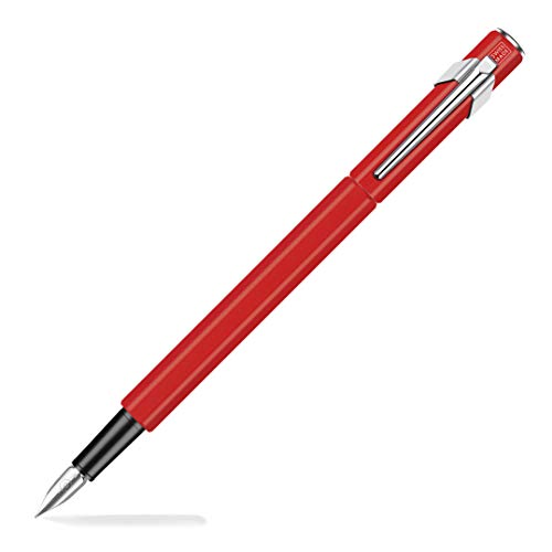 Caran d'Ache Metall- Füllfederhalter 849 rot matt Feder EF von Caran d'Ache