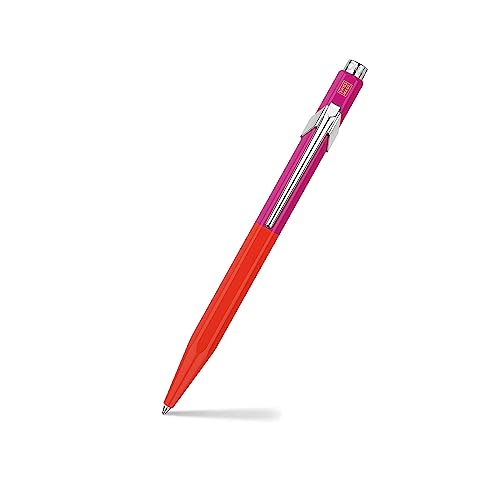 Caran d'Ache 849 PAUL SMITH Kugelschreiber in der Farbe: Warm Red/Melrose Pink, Aluminium, Goliath Mine in Schwarz Medium, Länge: 12,5cm, NM0849.337 von Caran d'Ache
