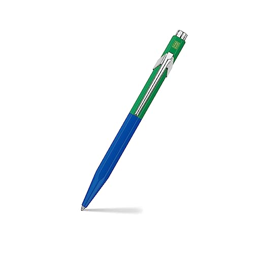 Caran d'Ache 849 PAUL SMITH Kugelschreiber in der Farbe: Cobalt Blue/Emerald Green, Aluminium, Goliath Mine in Schwarz Medium, Länge: 12,5cm, NM0849.338 von Caran d'Ache