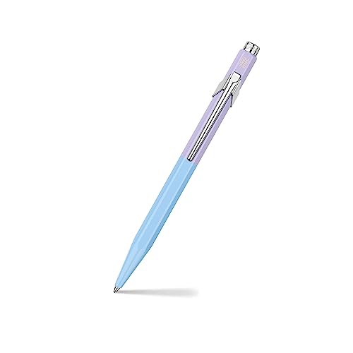 Caran d'Ache 849 PAUL SMITH Kugelschreiber in der Farbe: Sky Blue/Lavender Purple, Aluminium, Goliath Mine in Schwarz Medium, Länge: 12,5cm, NM0849.339 von Caran d'Ache