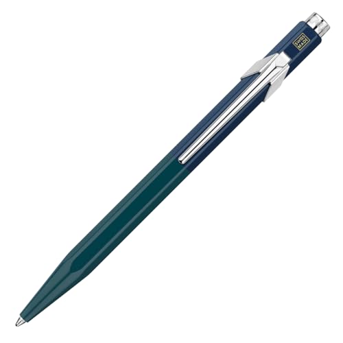 Caran d'Ache 849 PAUL SMITH Kugelschreiber in der Farbe: Racing Green/Navy Blue, Aluminium, Goliath Mine in Schwarz Medium, Länge: 12,5cm, NM0849.340 Caran d'Ache 849 PAUL SMITH Kugelschreiber in der Farbe: Racing Green/Navy Blue, Aluminium, Goliath Mine in Schwarz Medium, Länge: 12,5cm, NM0849.340 von Caran d'Ache