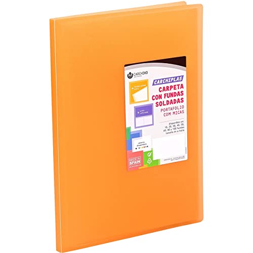 Carchivo, Ordner Carchiplas-book A4 Kunststoff Polypropylen 50 Hüllen Sold Orange von Carchivo