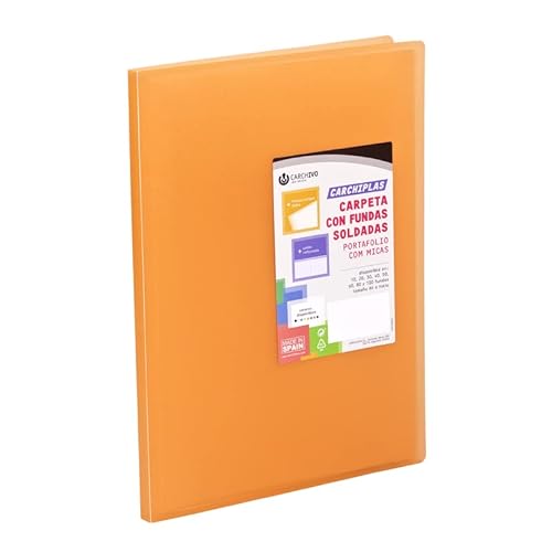 Carchivo, Ordner Carchiplas-book Folio Kunststoff Polypropylen 10 Hüllen Sold Orange von Carchivo