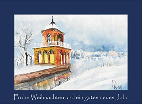 Card Kunstverlag 10 Grußkarten Weihnachtskarten Doppelkarten mit Kuvert DIN B6 - Potsdam gotische Bibliothek von Card Kunstverlag