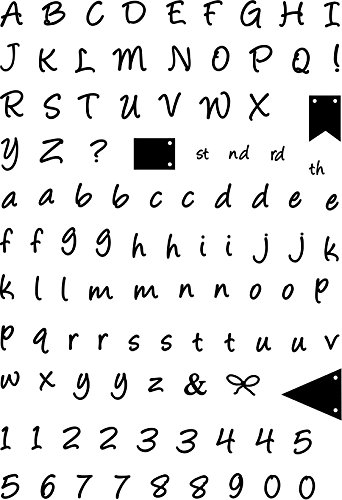 Card-io Alphabet Wimpelkette Clear Stamp Set, Kunststoff, 21 x 10.9 x 0,4 cm von Card-io