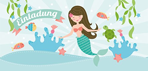 CardWheels 12 Einladungskarten Meerjungfrau zum Kindergeburtstag + 13 Aufkleber GRATIS - Mädchen/Party Mitgebsel Geburtstagseinladungen Karten Geburtstag Kinder CardWheels 12 Einladungskarten Meerjungfrau zum Kindergeburtstag + 13 Aufkleber GRATIS - Mädchen/Party Mitgebsel Geburtstagseinladungen Karten Geburtstag Kinder von CardWheels