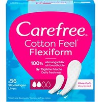 Carefree Slipeinlagen Cotton Feel Flexiform ohne Duft für Slip, 56 St. von Carefree