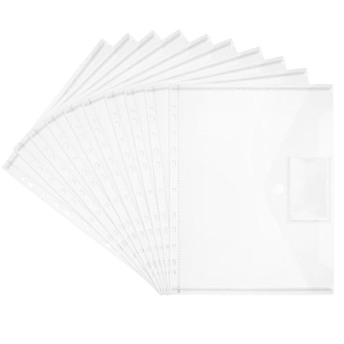 20 Stück Dokumentenmappe A4, A4 Dokumententasche Transparent, Wasserdicht mit Klettverschluss und Etikettenpapier für Aktenlager Klassifizierung 20 Stück Dokumentenmappe A4, A4 Dokumententasche Transparent, Wasserdicht mit Klettverschluss und Etikettenpapier für Aktenlager Klassifizierung von Carehabi
