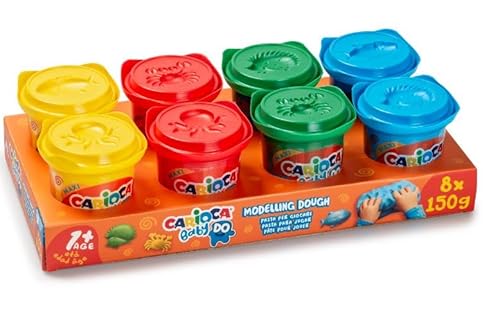 Carioca Modelliermasse für Babys 1+ | Baby Do Knete für Kinder ab 12 Monaten | 4 Luftgetrocknet und Keine Verschmutzung der Hände | 8 Stück à 150 Carioca Modelliermasse für Babys 1+ | Baby Do Knete für Kinder ab 12 Monaten | 4 Luftgetrocknet und Keine Verschmutzung der Hände | 8 Stück à 150 von Carioca