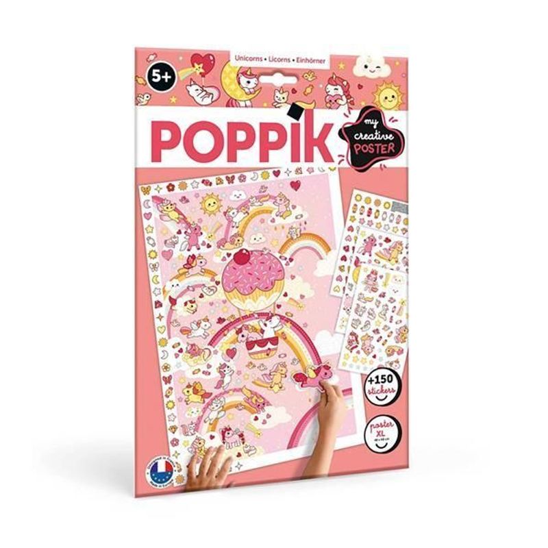 Poppik Sticker Kreativ Poster Einhörner von POPPIK