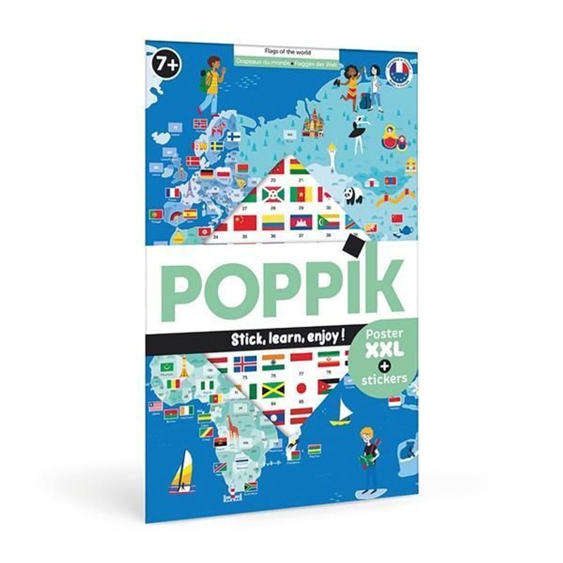 Poppik Sticker Lernposter Flaggen Der Welt von POPPIK