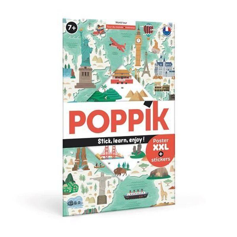Poppik Sticker Lernposter Weltreise von Carletto Deutschland