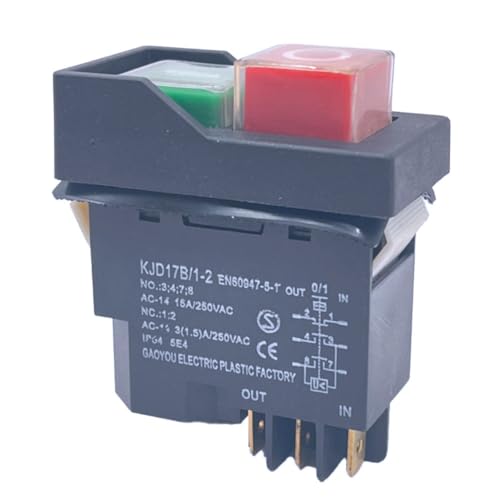 Carlgelrag KJD17 6-Poliger Elektromagnetischer Startdruckschalter 18A AC220V IP55 Wasserdichter Gerätesicherheitsschalter Langlebig Einfach zu Bedienen Carlgelrag KJD17 6-Poliger Elektromagnetischer Startdruckschalter 18A AC220V IP55 Wasserdichter Gerätesicherheitsschalter Langlebig Einfach zu Bedienen von Carlgelrag