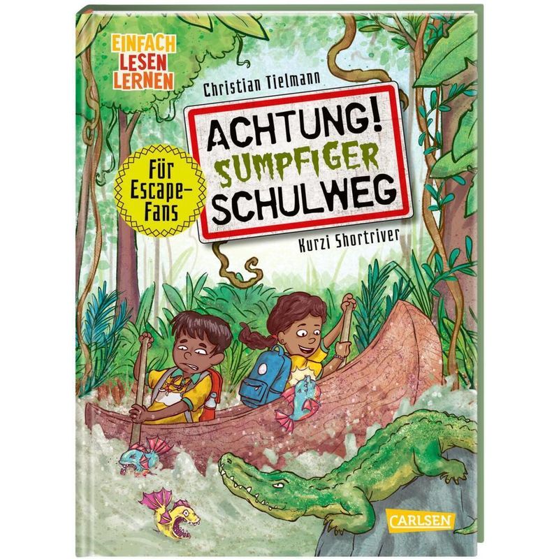 Achtung!: Achtung! Sumpfiger Schulweg - Christian Tielmann, Gebunden von Carlsen