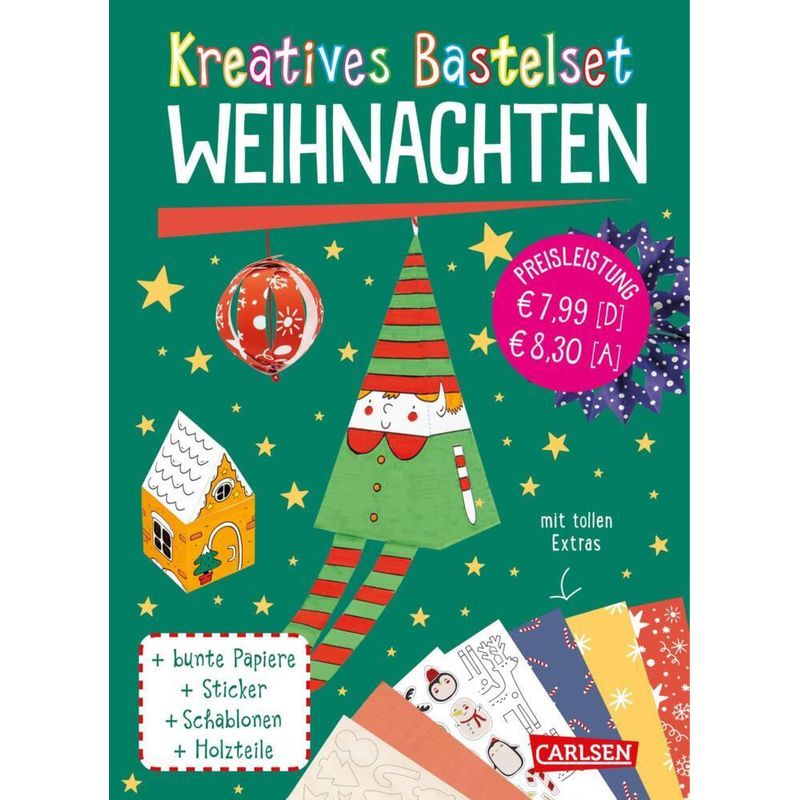 Bastelset Für Kinder: Kreatives Bastelset: Weihnachten - Eve Robertson, Kartoniert (TB) von Carlsen